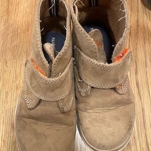 Nautica Tan Kids Boots with Orange Accents